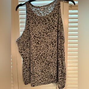 Old Navy Gray and Black Leopard Tank Top